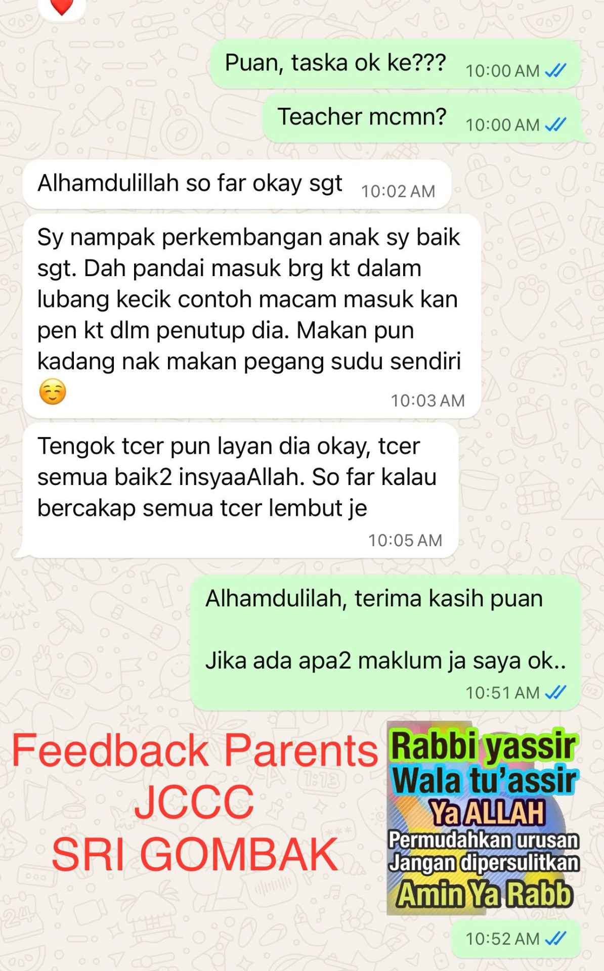 Feedback Parents (WhatsApp)