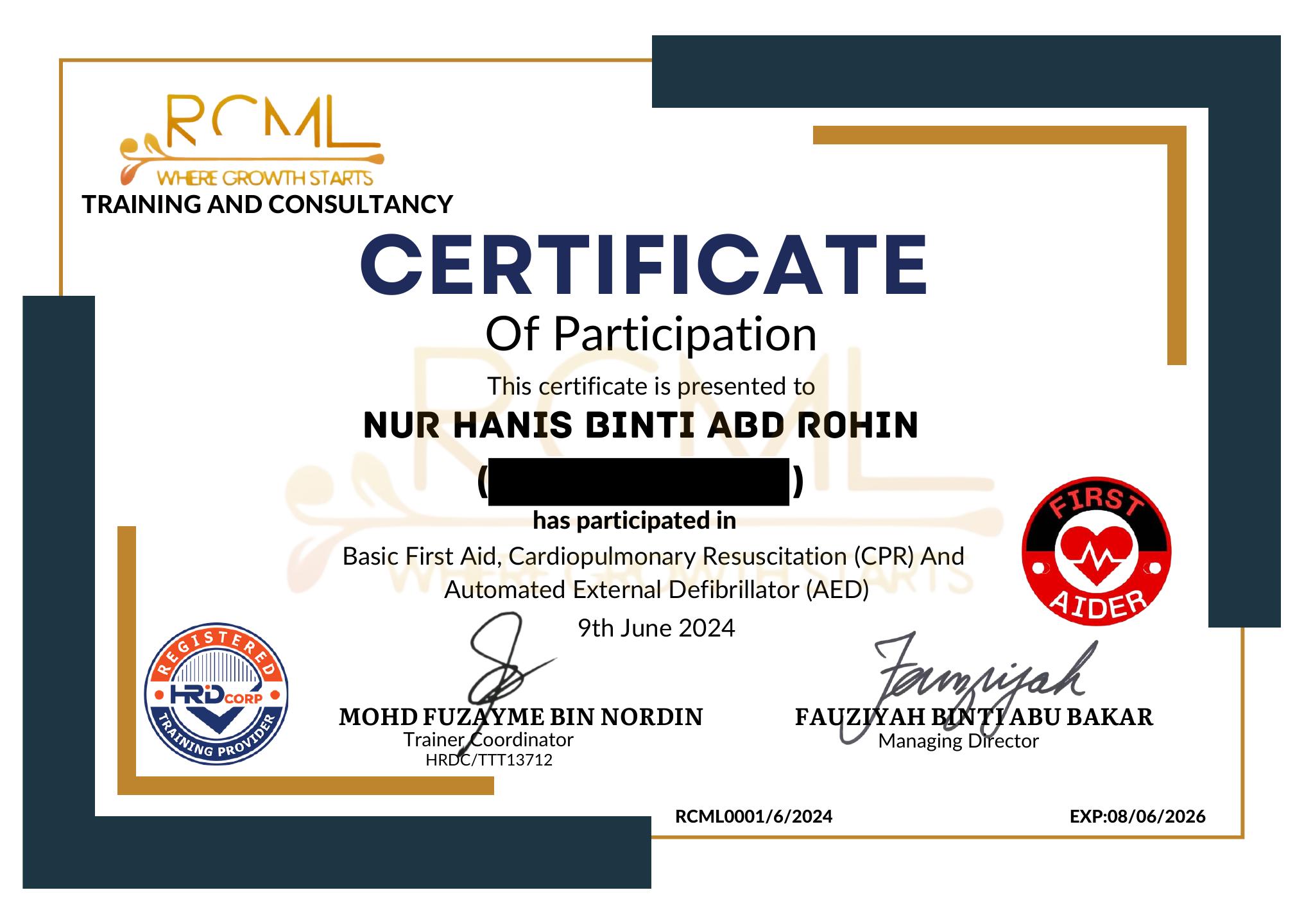 Sijil Nur Hanis 2