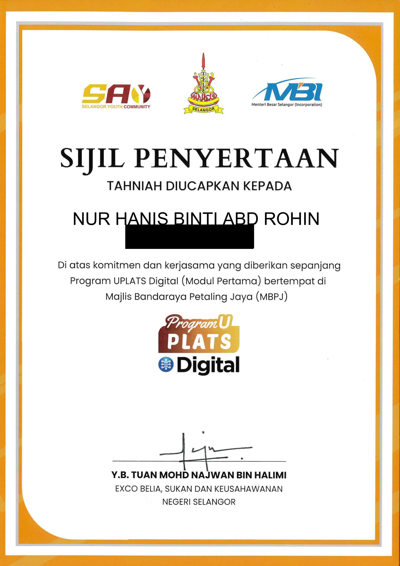 Sijil Nur Hanis