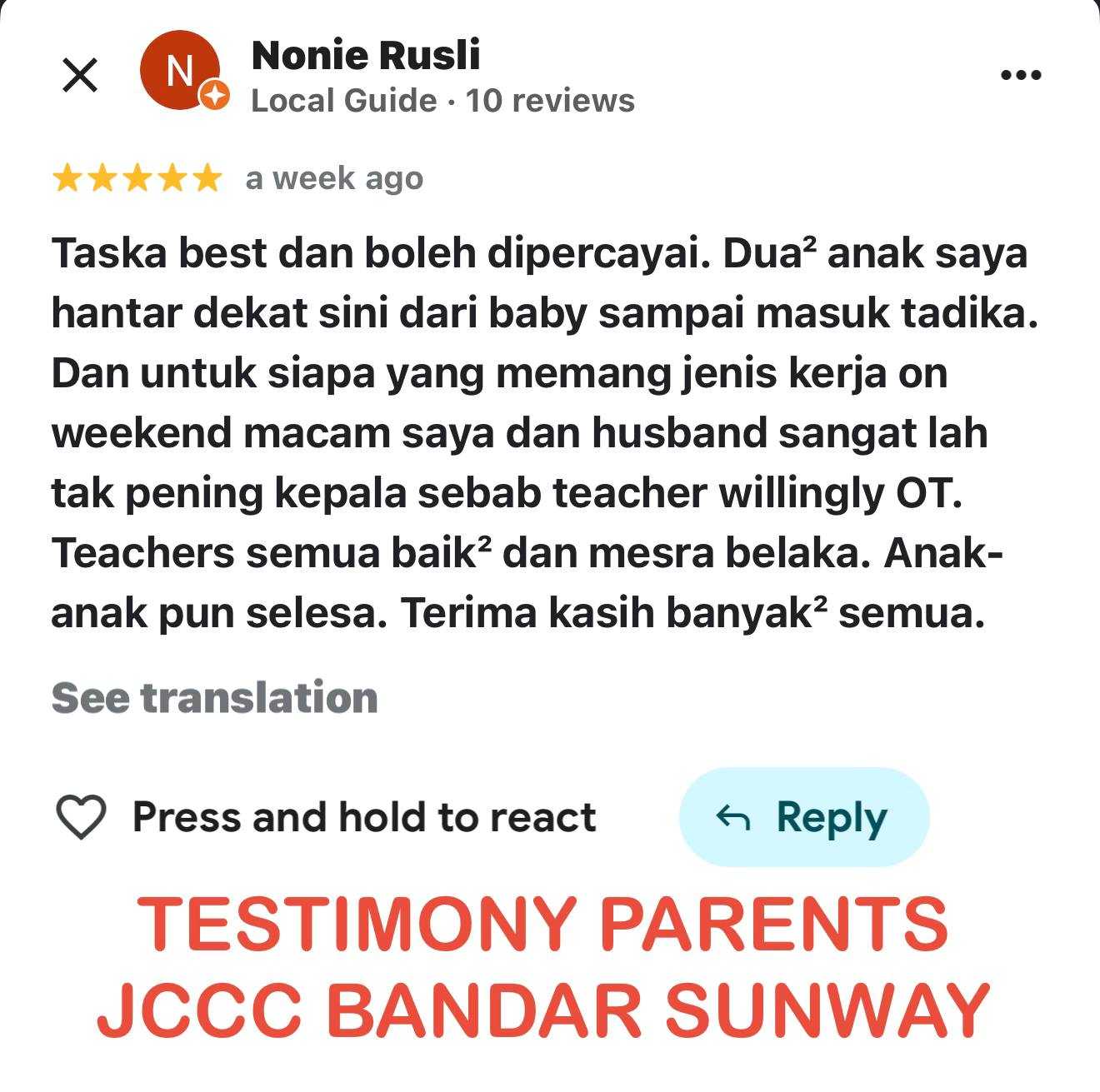 Testimoni Nonie Rusli